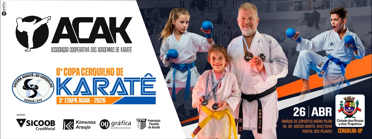 3ª Etapa ACAK 2026 - VIII Copa Cerquilho de Karate